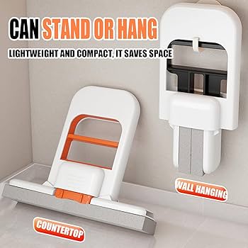 Foldable Mini Mop | Portable Desktop Wet & Dry Cleaning Mop | Self‑Squeezing