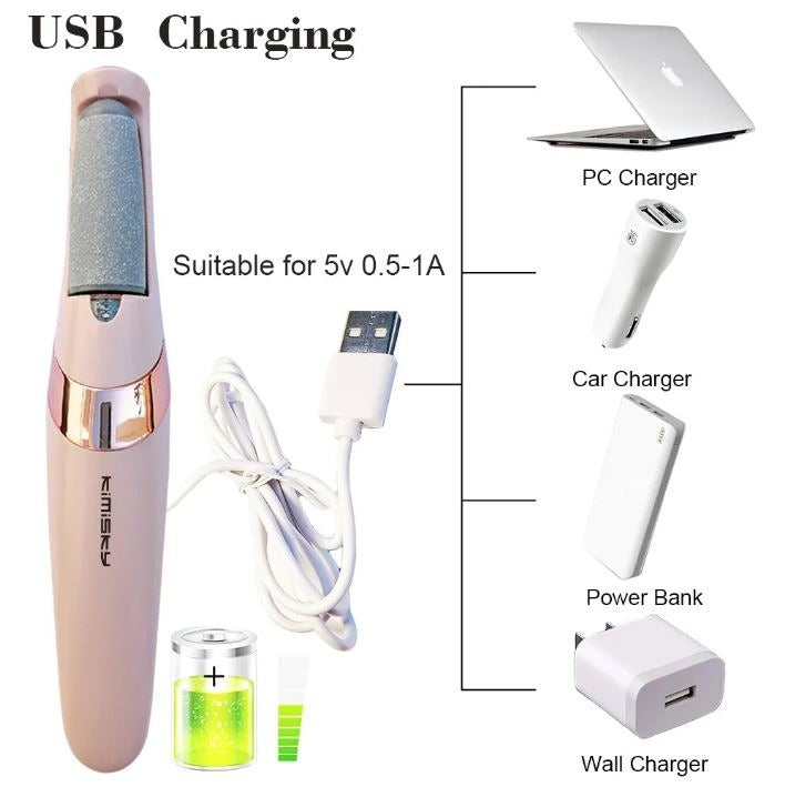 Electric Callus Remover for Feet – Rechargeable Pedi Foot File