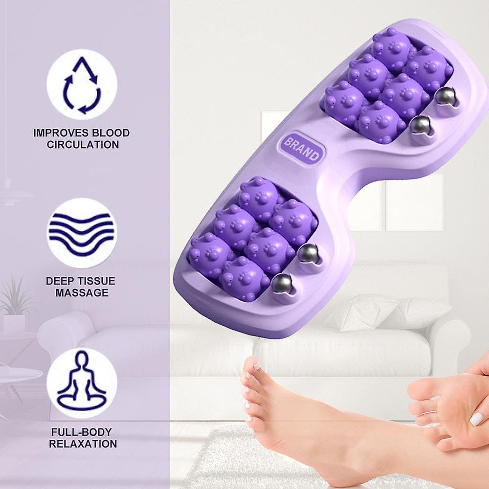 Manual Foot Massager Roller – Stress Relief & Acupressure Device for Foot and Leg Pain (Random Color)