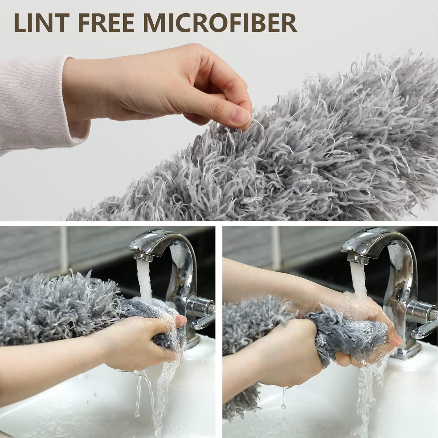 Extendable Microfiber Duster for Ceiling Fans – 360° Flexible Long Reach Dust Cleaner for Home & Office